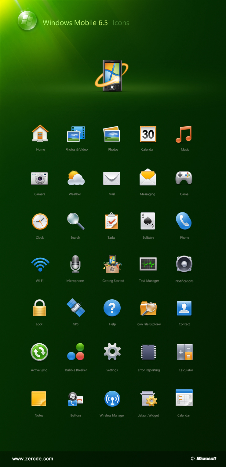 Windows Mobile Operating System Icon Icons for Windows Mobile 6.5 by zerode on DeviantArt