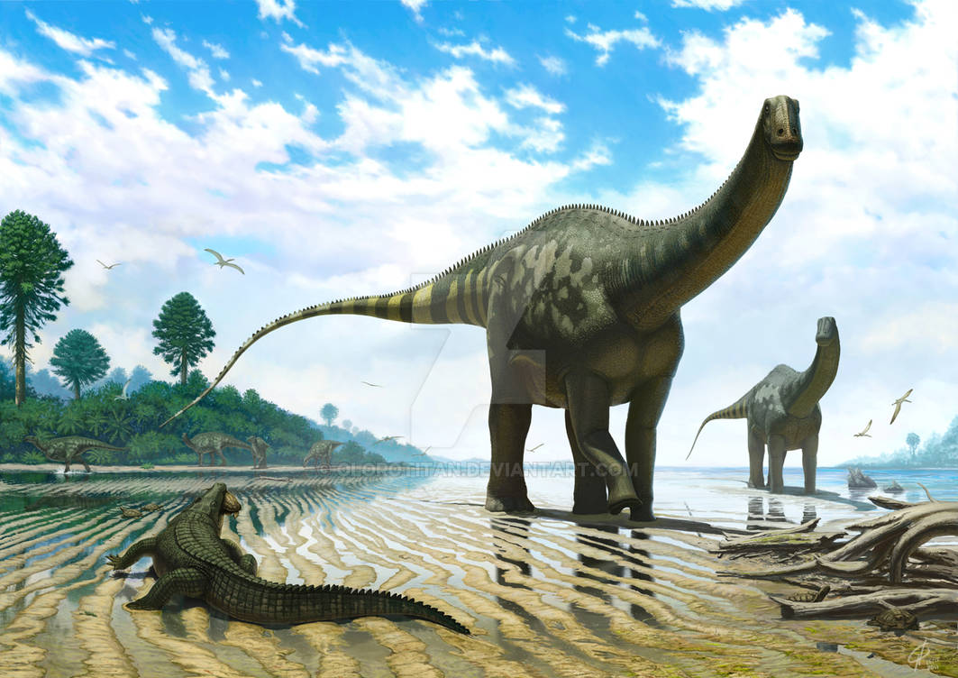 Когда жили динозавры видео. Атучин палеоарт. Зауроподы Юрского периода. Тираннозавр Атучин.
