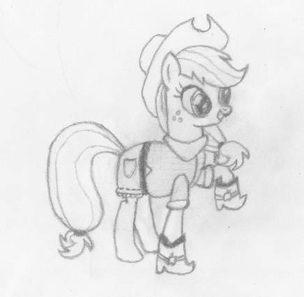 Applejack In Western Outfit