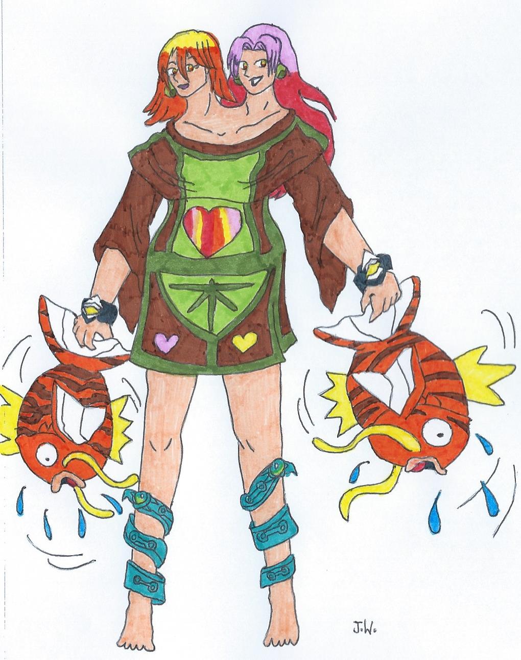 Two Headed Girl OC by rockofmarduk on DeviantArt