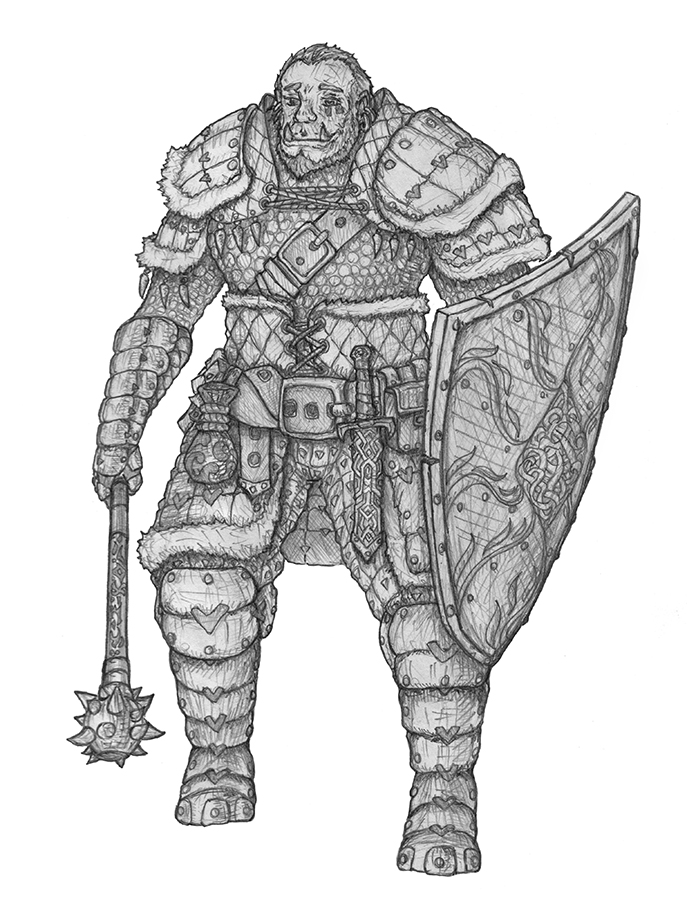 wallpapers Fantasy Art Half Orc Cleric commission othaug half orc cleric by