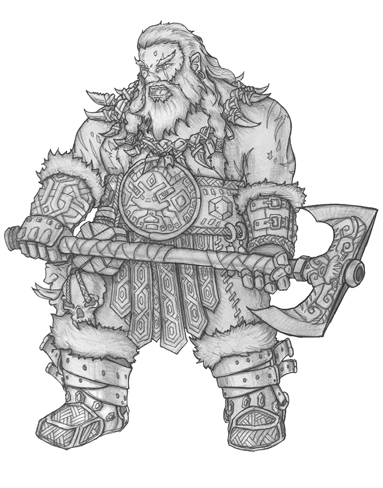 [COMMISSION] Tandar Breakstone - Dwarf Barbarian