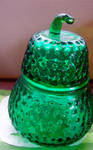 Green Glass Pear by Rainskin