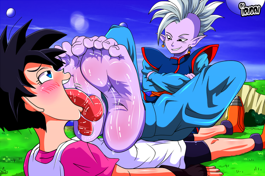 Commission - Kaioshin x Videl - Foot Worship