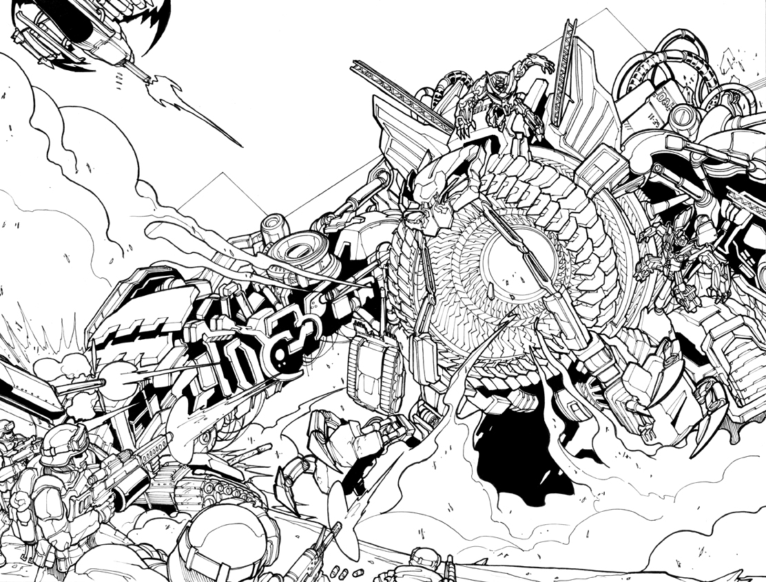 Transformers Coloring Pages Devastator Transformer