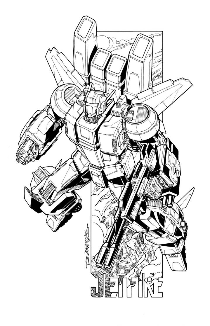 Jetfire commission lineart by markerguru on DeviantArt