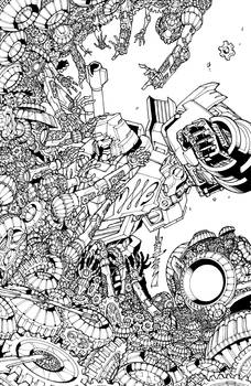 Transformers Lost Light issue 6 Sub cover lineart