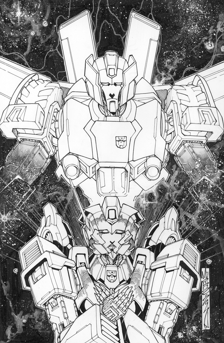 Transformers Lost Light issue 8 Sub cover lineart