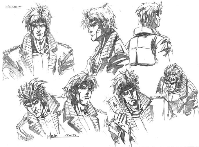 gambit head shots by markerguru on DeviantArt