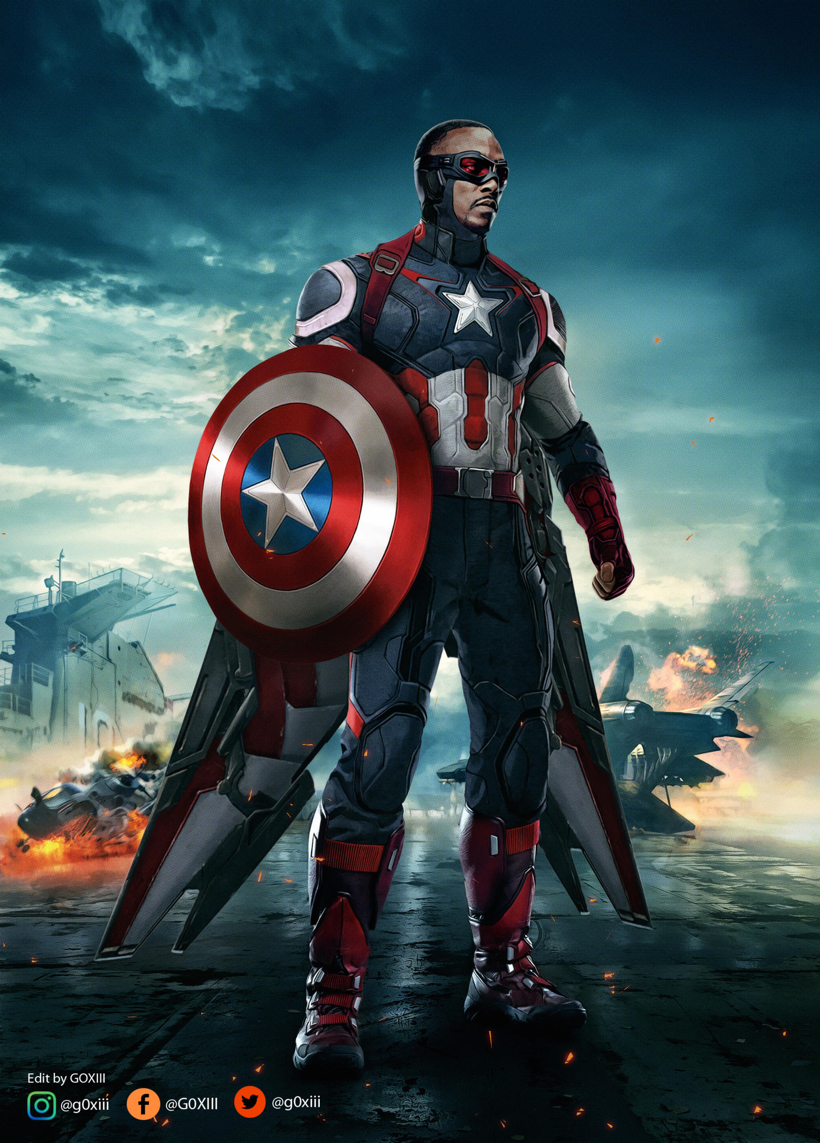 Captain America Sam Wilson by GOXIII on DeviantArt