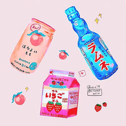 Kawaii Drinks by lycheearts