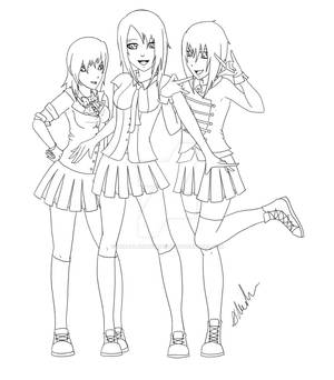 Just the three of us - Lineart