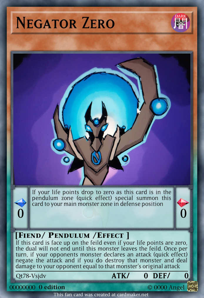 Fun. Made Negator Negator Zero by Fracturedangel09 on DeviantArt