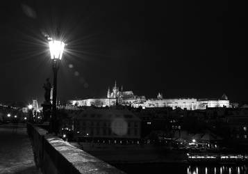 Lamp and Prague Castle