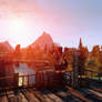 Skyrim SE: The Setting Sun over Riften