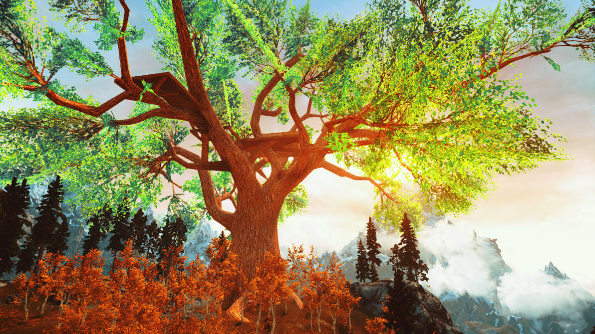 Great Evergreen Tree Temple by CosmosCelestial on DeviantArt