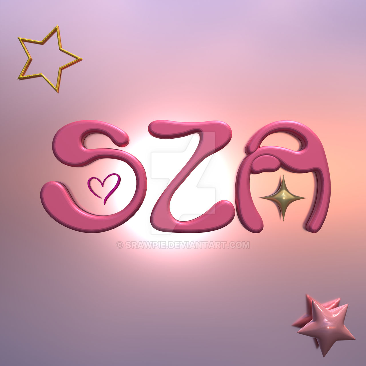 Sza Lettering SZA POSTER - 3D TEXT by srawpie on DeviantArt
