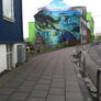 Mural in downtown Reykjavik