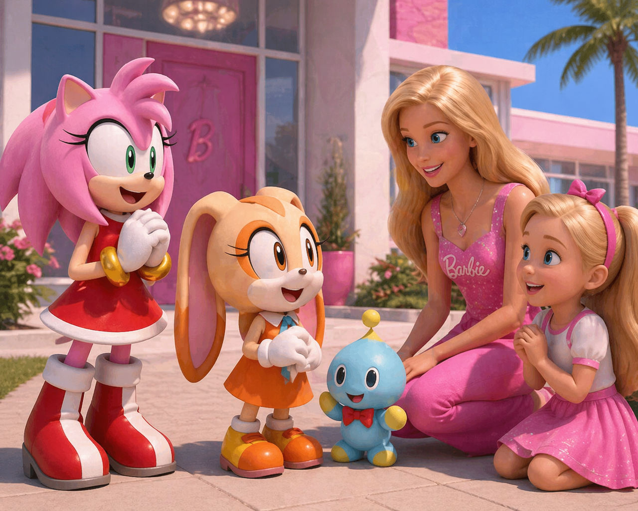 Chelsey Rabbit Cream the Rabbit Meeting Barbie and Chelsea by CJMak2004 on DeviantArt