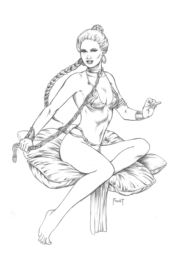 Slave Leia SDCC commission