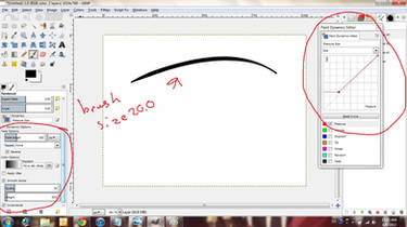Gimp 2.8 - Tapered Brush Dynamics Tutorial