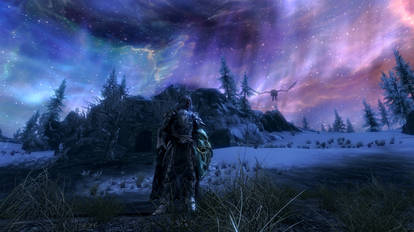 Skyrim Nightsky Wallpaper