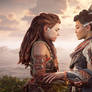 Horizon Forbidden West - Aloy and Seyka Embrace