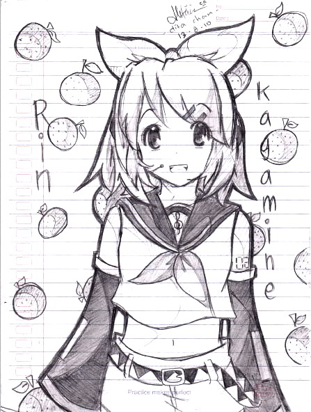 Rin Kagamine doodling :3