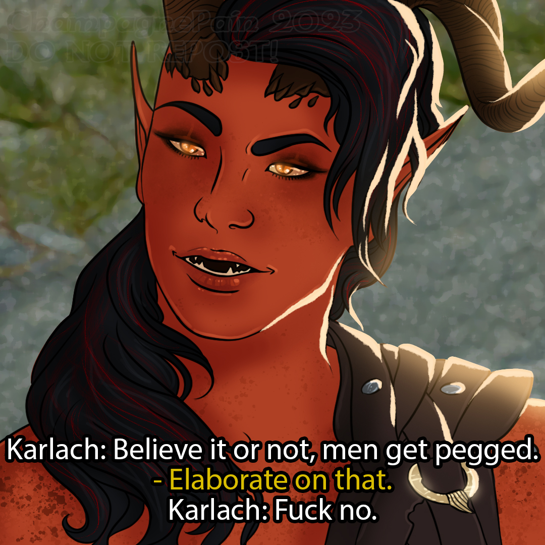 BG3 Karlach meme by ChampagnePain on DeviantArt