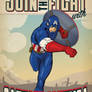 Captain America propaganda poster