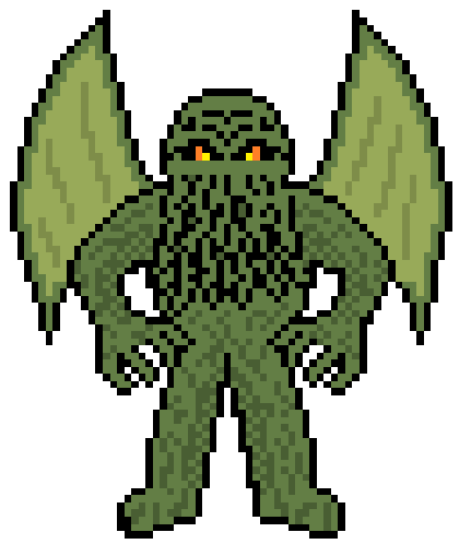 Cthulhu Pixel Art by MorbidTurtle on DeviantArt