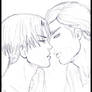 Shinjeki no kyojin fan art: Levi X Erwin kiss