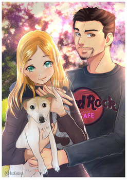 Couple Commission anime manga style