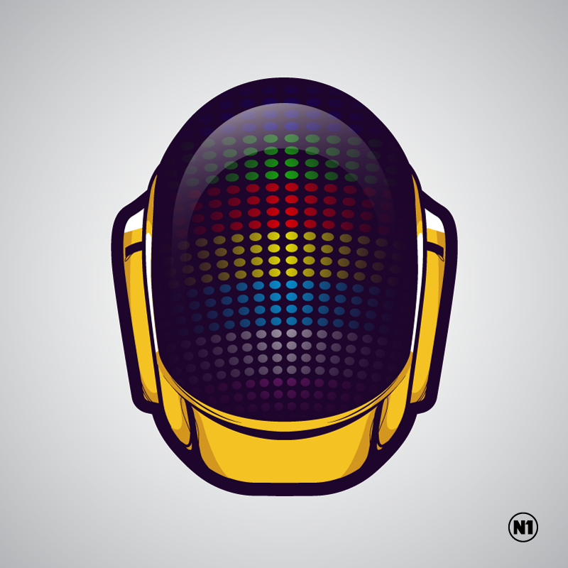 Daft Punk golden helmet