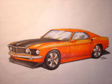 Orange 1969 Mustang