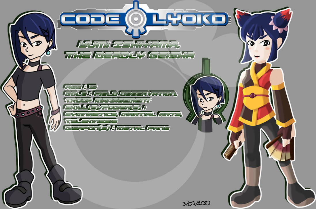 Redesign - Code Lyoko - Yumi, the deadly geisha. by silena33 on DeviantArt