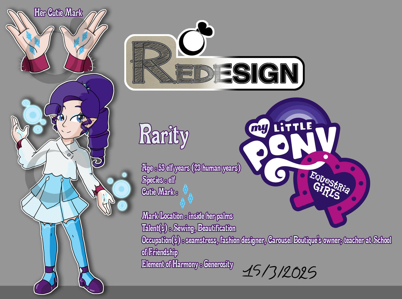 Redesign - Equestria Girls - Rarity by silena33 on DeviantArt
