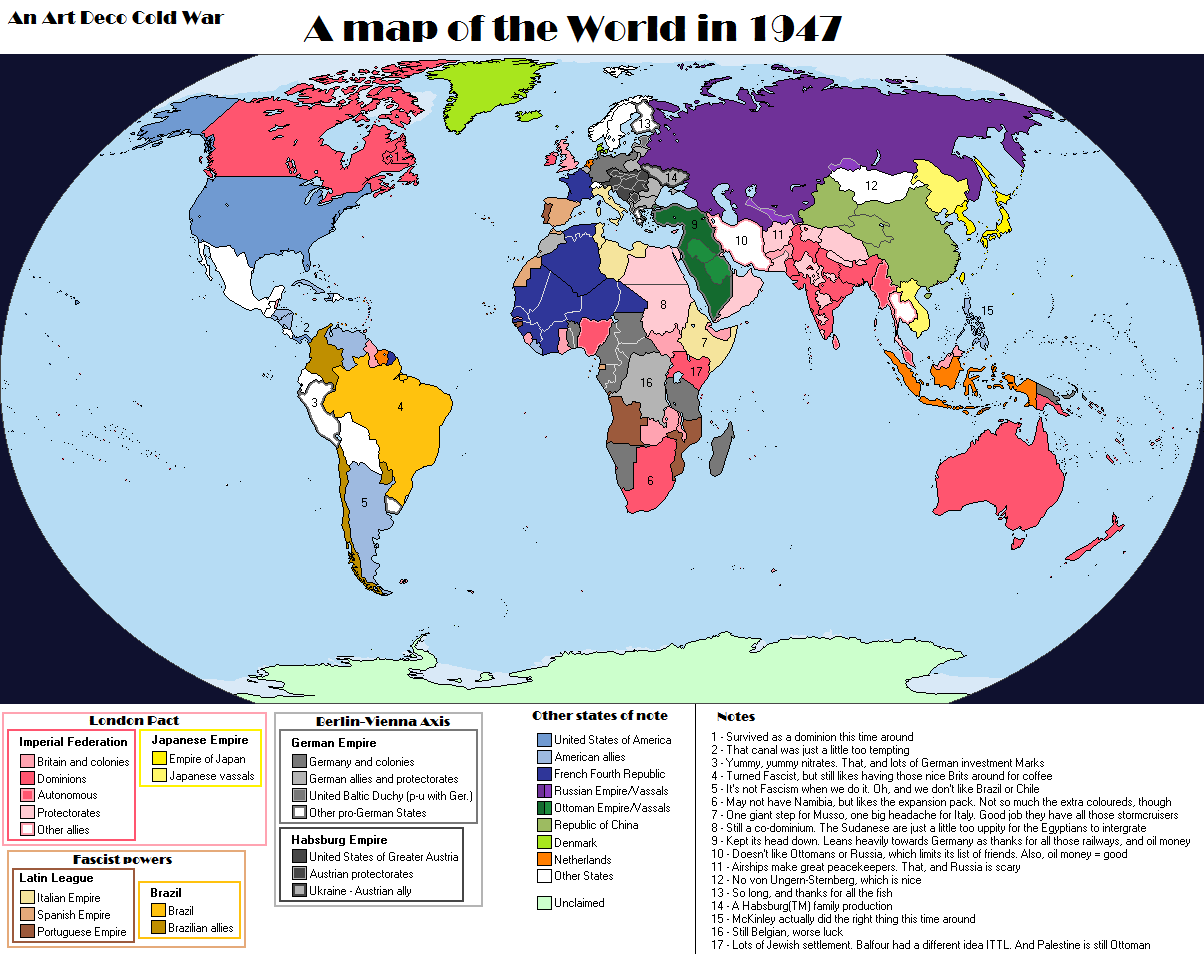 Deviantart Cold War Map Dieselpunk Cold War by AnalyticalEngine on DeviantArt