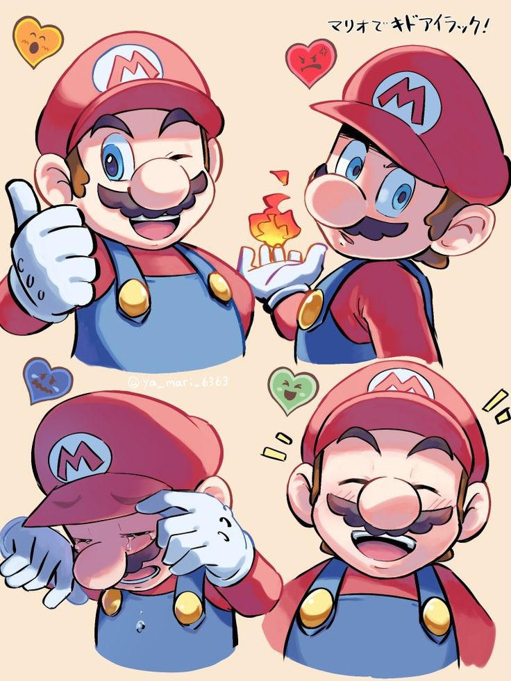 Mario Optimistic Mario emotions (by @ya_mari_6363) by JoeHerrera on DeviantArt