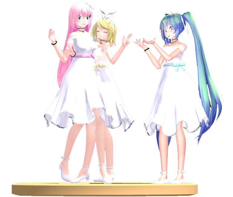 MMD Trophy: TDA White Dress girls