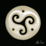 Celtic triquetra carving