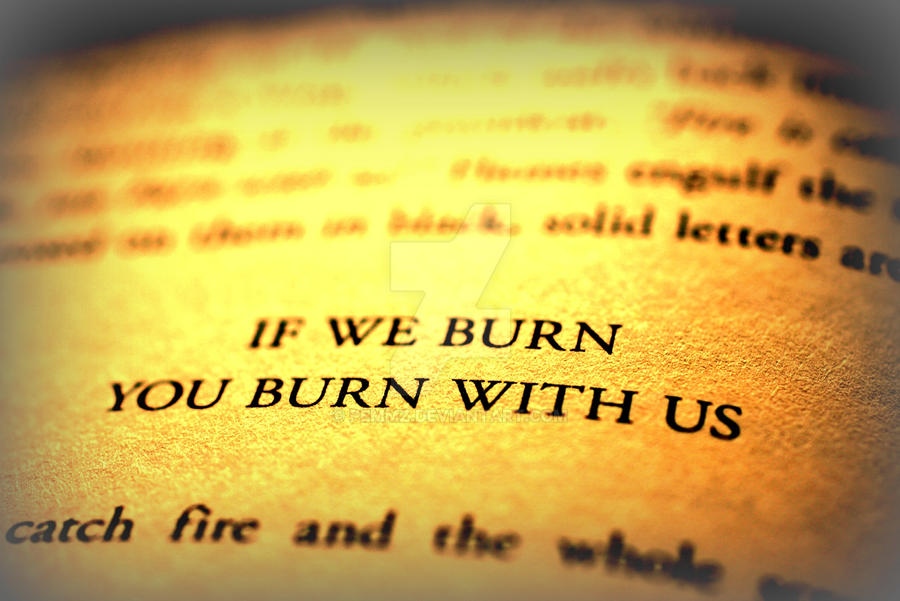 IF WE BURN ...