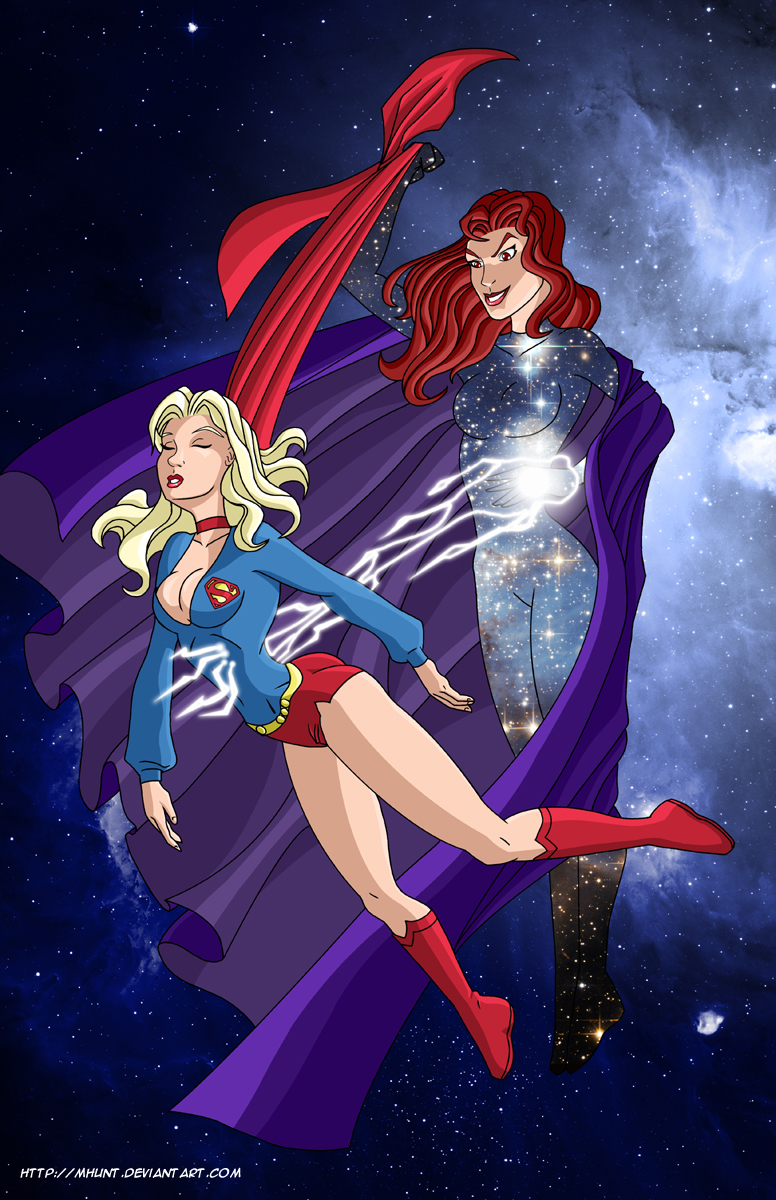 Blackstarr defeats Supergirl -