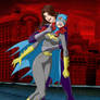 Talia KOs Batgirl - commission