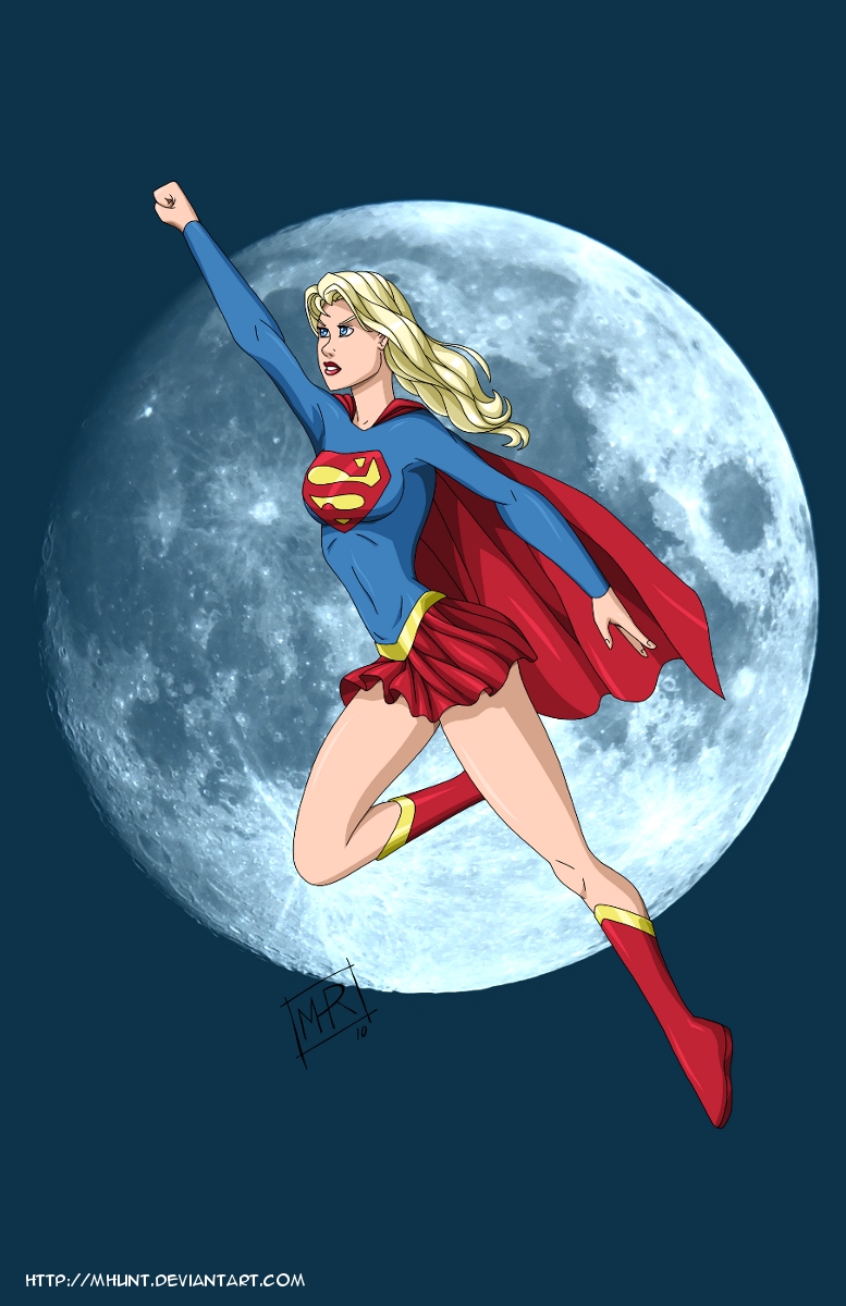 Supergirl flies 2 -commission