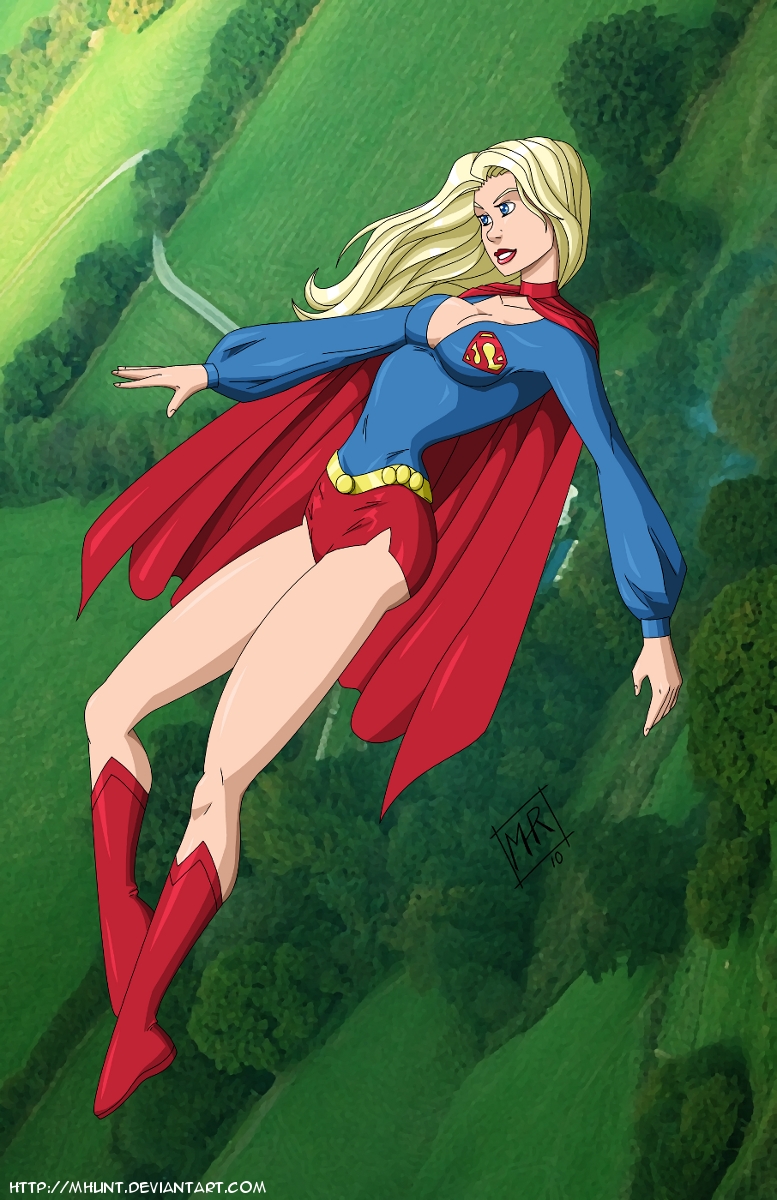 Supergirl flies -commisison