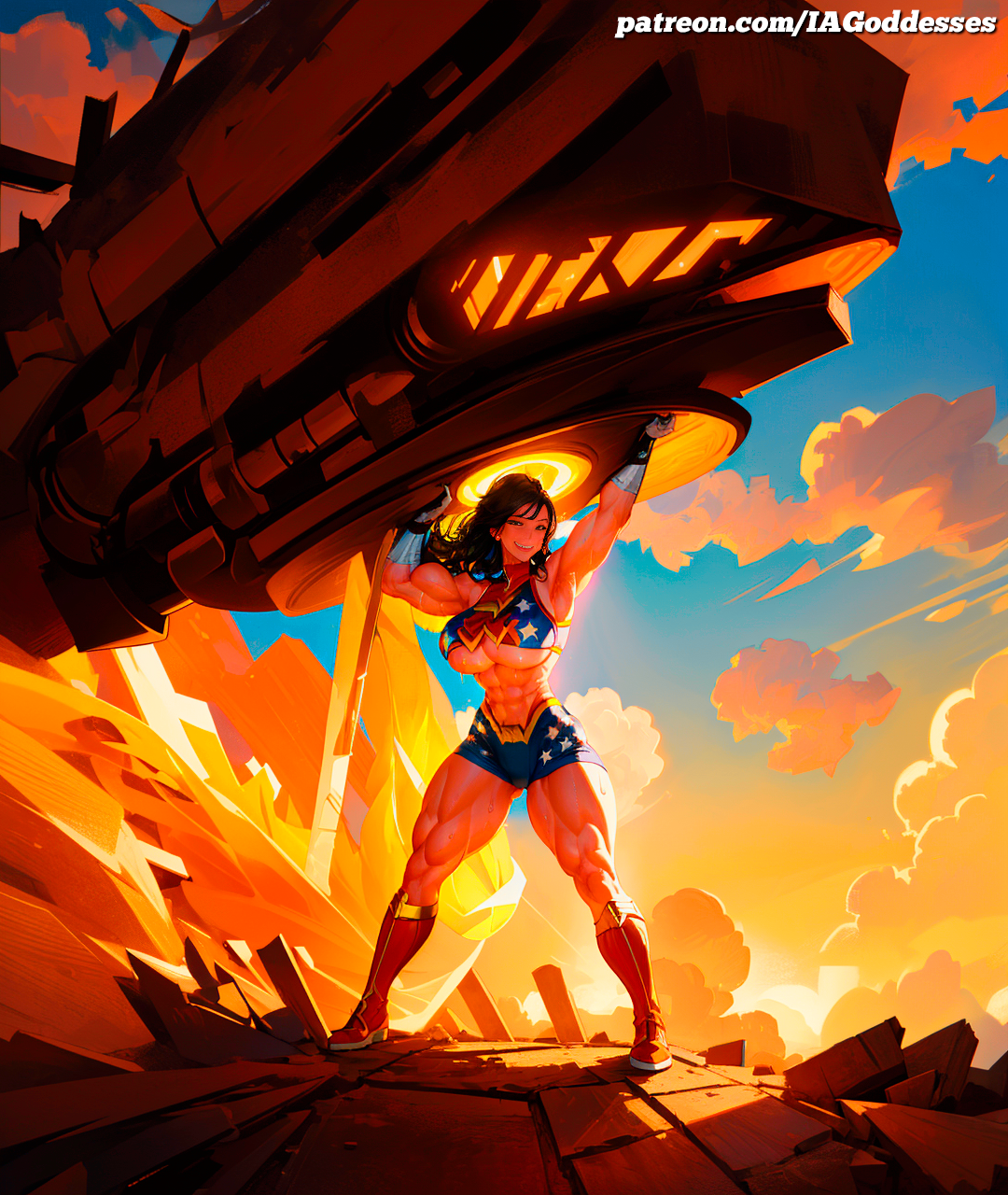 Iagodesiat Ww Deviantart WW lifting a f... TANK! by AIgoddesses on DeviantArt