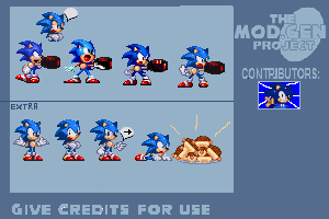 Modgen Executor SpriteSheet Modgen Sonic Caones Extras by ThiagoMexYT on DeviantArt