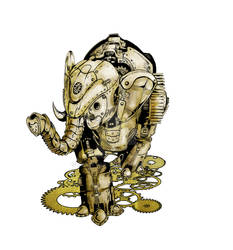 Elephant Steampunk Tatoo