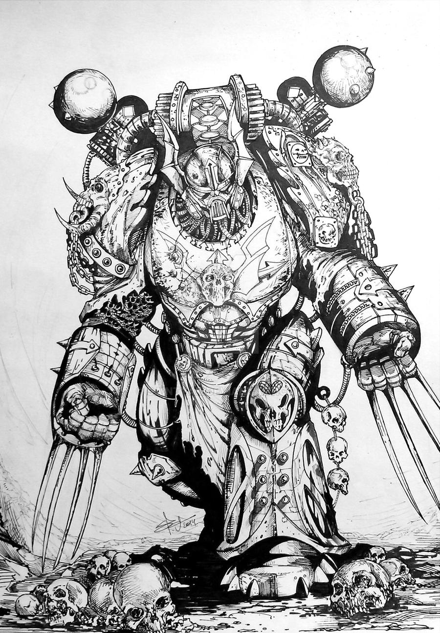 A3 Warhammer 40.000 ink photo